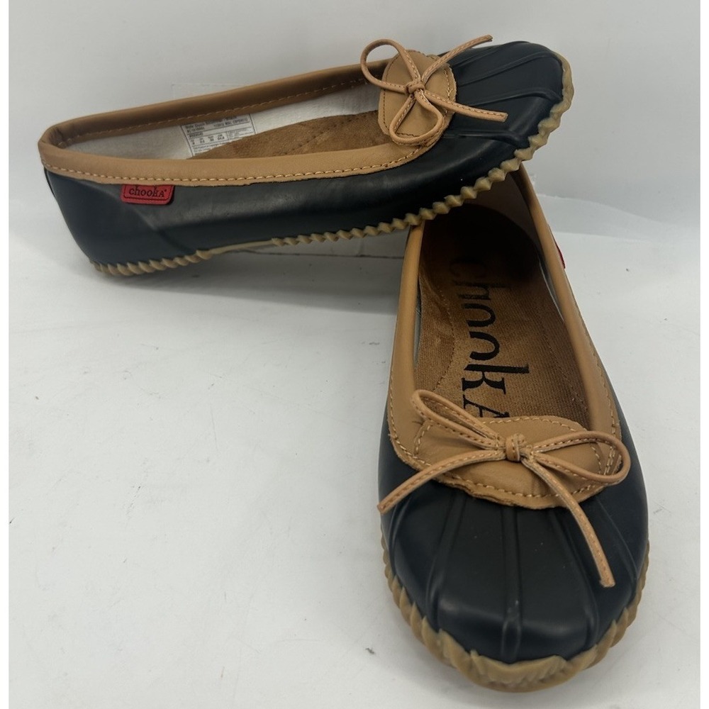 Cholla Duck Skimmer Slip On Navy Blue Rubber Slip On Shoes Women's 8